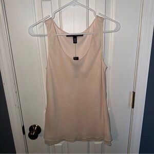Elegant Cream Sleeveless Tank Top